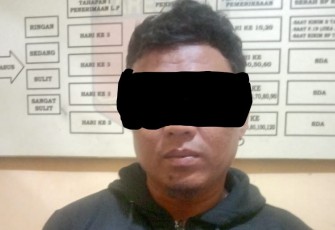 Terduga pelaku saat diamankan