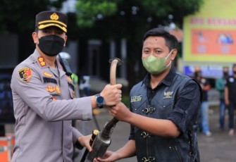 Kapolres Garut Hadiri Apel Gabungan Terbatas dan Deklarasi Garut Bebas Knalpot Bising