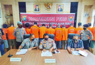 Sat Reskrim Polres Bintan Proses Tersangka Dugaan Mafia Tanah