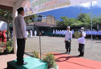 Wabup Sabar AS saat Jadi Inspektur Upacara