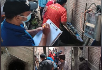 Warga Campurdarat Tulungagung adanya kejadian percobaan bunuh diri dengan cara masuk ke dalam sumur