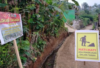 Papan Peringatan di Lokasi TMMD 112 Kodim 0818