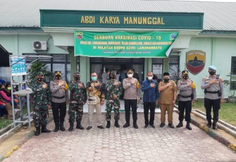 Vaksinasi Yang di Gelar Kodim 0209/LB Labuhanbatu Langsung Di Pantau Dandim 0209/LB Dan Kapolres Labuhanbatu