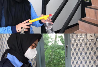 Kegiatan KKN Ngaliyan Lakukan Penyemprotan Disinfektan