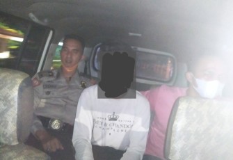 Terduga pelaku saat diamankan