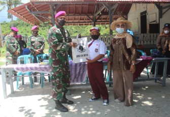 Kegiatan Yonif 9 Mar/Beruang Hitam dalam rangka untuk pembinaan Desa-desa pesisir 