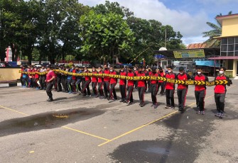 Asah Kemampuan Anggota, Polres Bengkulu Gelar Latihan Dalmas Berkala