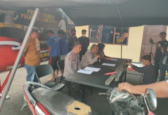 Kapolres Rejang Lebong saat Ekspose Ungkap Narkoba Ops Antik Nala 2022