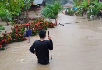 Pasca terjadi banjir di Kabupaten Pesawaran