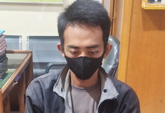 Terduga pelaku saat diamankan