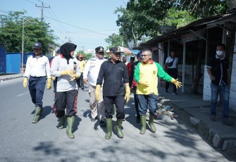 Bupati dan Forkopimda Kabupaten Asahan saat Gelar Gotong Royong