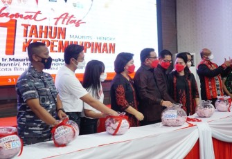 Walikota Bitung dan Wakil Walikota Bitung bersama unsur forkopimda saat pengundian.
