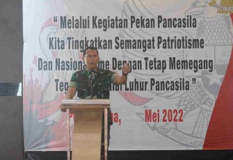 Aster Panglima TNI saat membuka pekan Pancasila di lanud JB Soedirman 