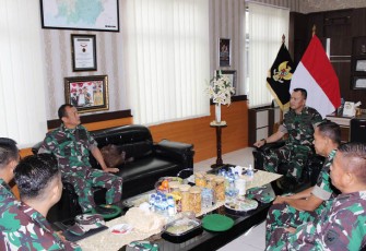 Dandim saat Terima Kunjungan Tim Was Giat Bidang Logistik Mabes TNI AD