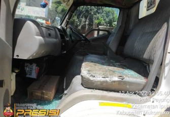 Pasca kejadian pencurian modus pecah kaca.