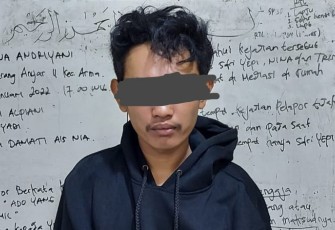 Salah Satu tersangka saat diamankan