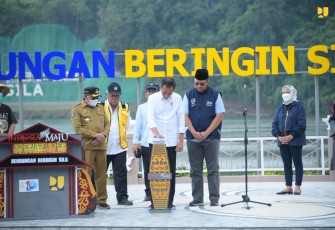 Presiden Jokowi saat Resmikan Bendungan Beringin Sila