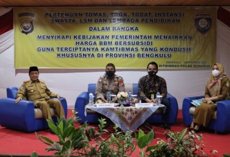 Wadir Binmas Polda Bengkulu AKBP Ichsan Nur, S.IK saat pertemuan