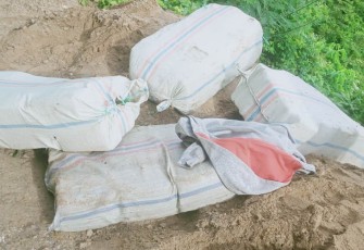 Empat karung ganja saat ditemukan pada Kamis (20/10/2022).