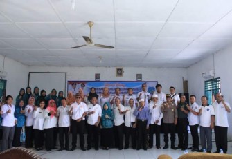 Tim lPembinaan dan Penilaian Kecamatan Terbaik Kabupaten Labuhanbatu Tahun 2022, saat mengunjungi Kecamatan Bilah Hulu, di Aula Kantor Camat, Rabu (27/07/2022).