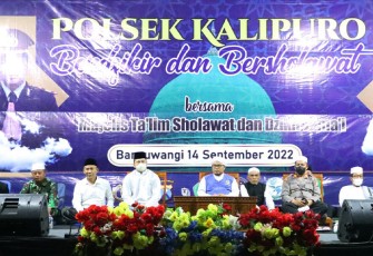 Polresta Banyuwangi saat Gelar Dzikir dan Sholawat