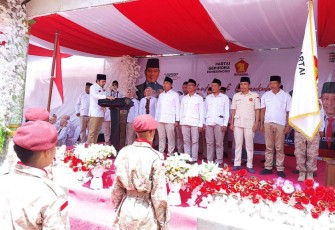 Gus Fawait saat Lantik Pengurus DPC Partai Gerindra kabupaten Bondowoso, Minggu (4/12/2022).
