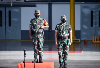 Pangdam I/BB Mayjen TNI Hassanudin, saat memimpin apel gelar pasukan