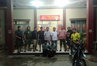 Dua pelaku tindak pidana curas modus gembos ban berhasil diciduk tim Opsnal Musang Nala