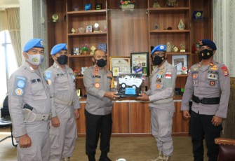 Penyambutan Tiga Anggota Selesai Penugasan FPU Sudan-Afrika di Mapolda Bengkulu