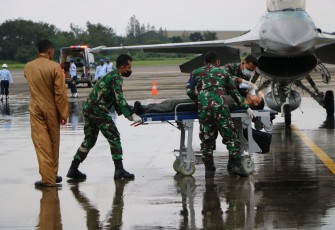 Latihan Emergency Response Plan di Lanud Iswahjudi
