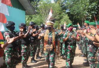 Kunjungan kerja Pangdam IV/Dip di Satgas Pamtas Yonif 410/Alg