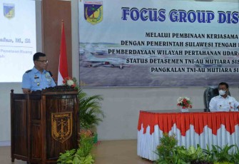 Bahas Peningkatan Status Detasemen TNI AU di Palu, Dispotdirga Lanud Sultan Hasanuddin Ikuti FGD