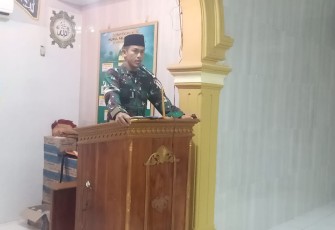 Dandim 1410/Btg Safari Subuh di Masjid Nurul Fallah Bantaeng