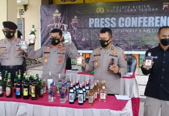 Konferensi pers Polres Klaten