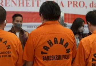 Para tersangka saat ditahan