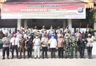 Apel gelar pasukan operasi ketupat Toba 2022, Tebing Tinggi, Jumat (22/4/2022)