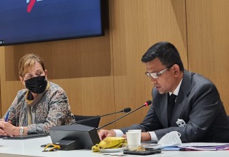 Rektor Unhan RI saat memaparkan Biodefense di WHO. Kamis (21/4/2022)