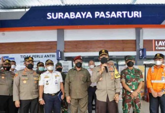 Kapolda Jatim menyampaikan masyarakat agar tetap menerapkan protokol kesehatan dalam mudik lebaran. Senin (25/4/2022)