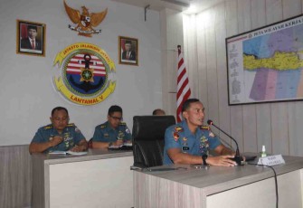 Danlantamal V pimpin rapat rekrutmen Komcad secara virtual. Rabu (27/4/2022)