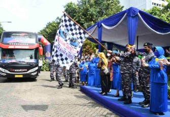 Kasal melepas mudik bareng lebaran di Mabesal Cilangkap. Kamis (28/4/2022)