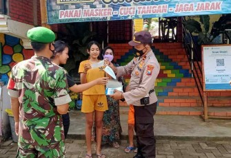 Pengamanan di lokasi wisata desa Gayam. Sabtu (07/05/2022)