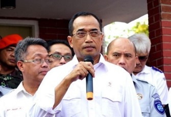 Menhub saat memberikan keterangan perihal pelayanan mudik lebaran di Jakarta. Senin (09/05/2022)