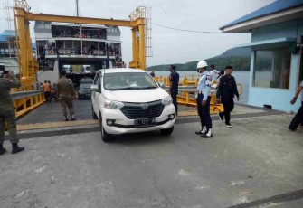 Satpomau siap siaga antisipasi arus balik mudik di pelabuhan Balohan Sabang. Senin (09/5/2022)
