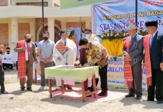 Peresmian Gereja Khatolik Gregorius, oleh Bupati Samosir, Minggu (22/5/2022)