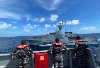 Latihan Passex bersama Royal Navy di perairan laut Jawa. Selasa (24/5)