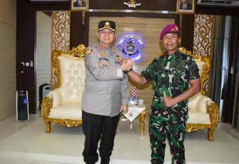 Dankodiklatal saat menerima kunjungan kerja Kalemdiklat Polri