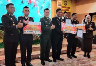 Pengumumam juara lomba harkamtibmas Polrestabes Makassar