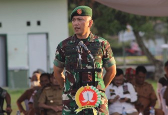 Dandim saat pembukaan Pelatihan Bela Negara Beta Talawang I