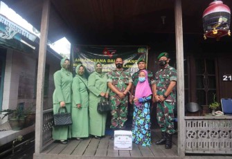Kasdim 1001/HSU-BLG saat sambangi warakawuri di kediamannya 