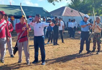 Olahraga bersama di Lantamal VII Kupang